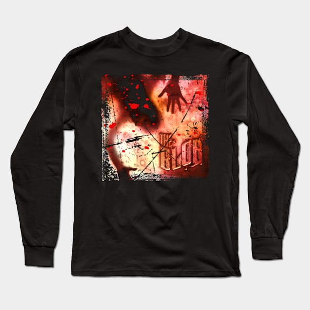 Creature Feature Embrace The Horror With This Unique The Blob Movie Tee Long Sleeve T-Shirt by Zombie green